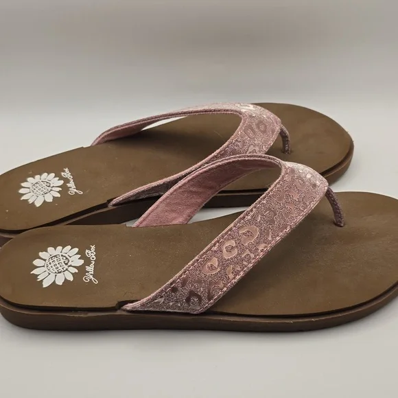 Yellow box‎ flip flops FAZIO COLOR BRONZE 8.5 MEDIUM WIDTH - Picture 4 of 6